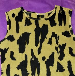 Yellow and Black Sleeveless Top